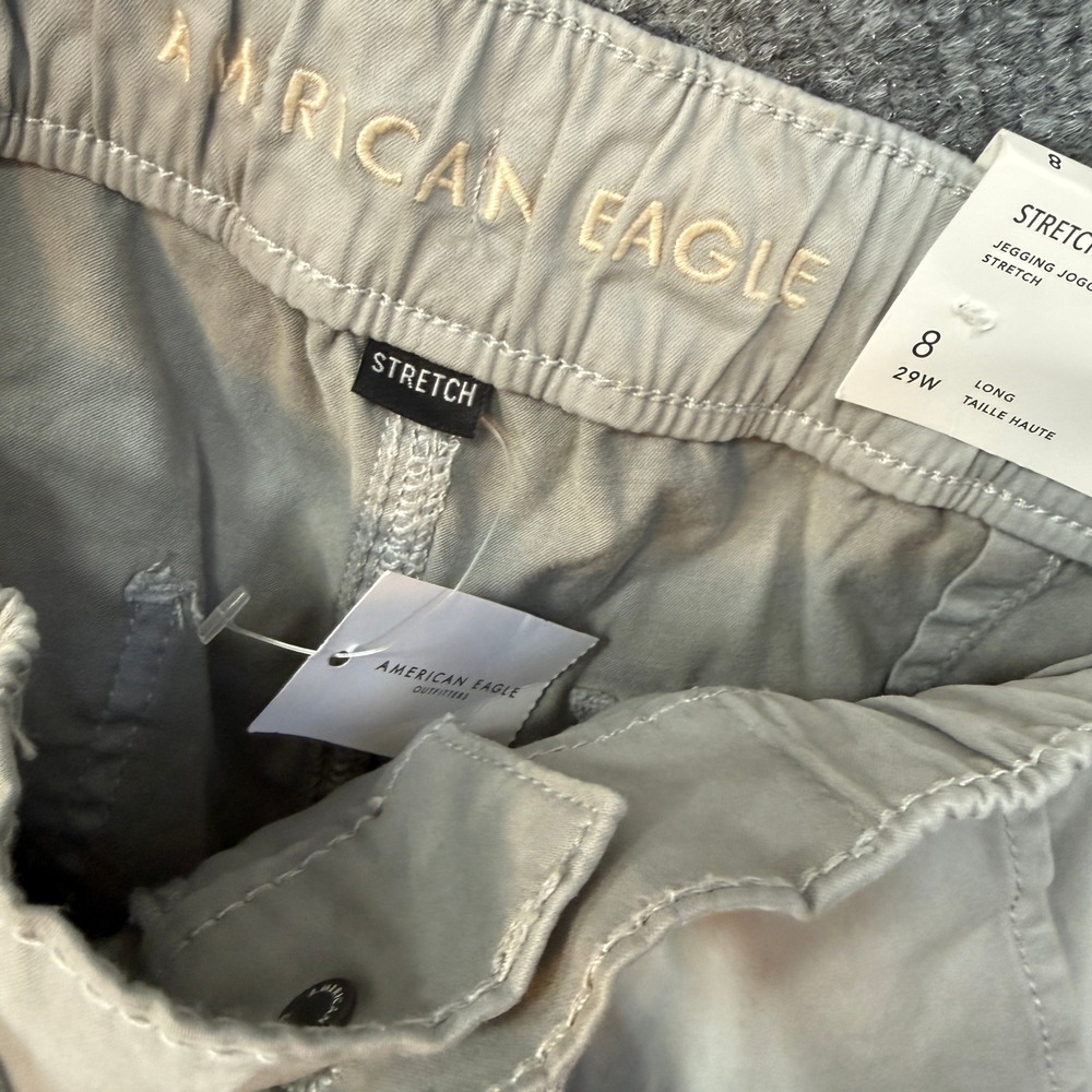 Incredibly Soft Light Gray Size 8 Long Women’s Utility Jogger Pants. - Picture 9 of 10